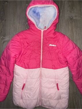 Eddie Bauer Girls Light Pink Quilted Jacket with Hood